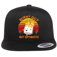 Burnt Out But Optimistic Retro Vintage Flat Bill Trucker Hat