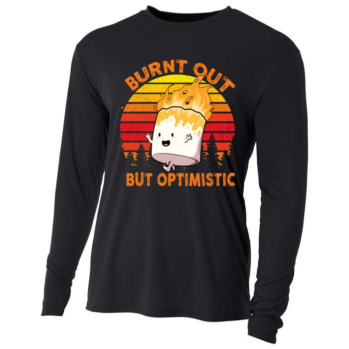 Burnt Out But Optimistic Retro Vintage Cooling Performance Long Sleeve Crew