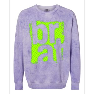 Brat Oversized Colorblast Crewneck Sweatshirt