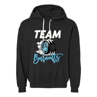 Burnouts Or Bows Team Boy Team Girl Gender Reveal Garment-Dyed Fleece Hoodie