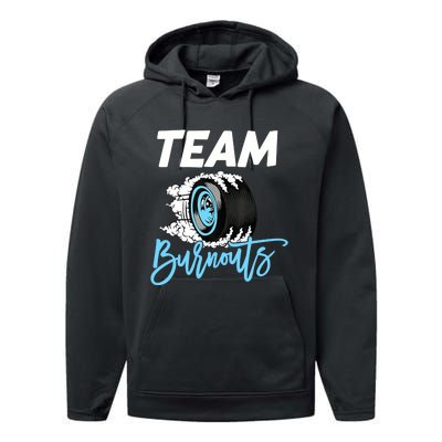 Burnouts Or Bows Team Boy Team Girl Gender Reveal Performance Fleece Hoodie