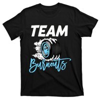 Burnouts Or Bows Team Boy Team Girl Gender Reveal T-Shirt