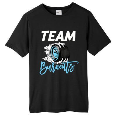 Burnouts Or Bows Team Boy Team Girl Gender Reveal Tall Fusion ChromaSoft Performance T-Shirt