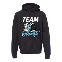 Burnouts Or Bows Team Boy Team Girl Gender Reveal Premium Hoodie