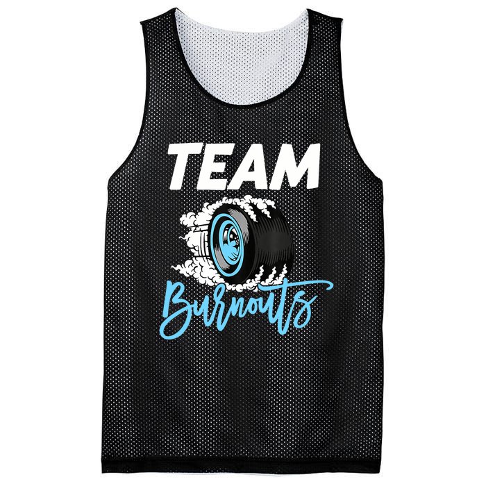 Burnouts Or Bows Team Boy Team Girl Gender Reveal Mesh Reversible Basketball Jersey Tank