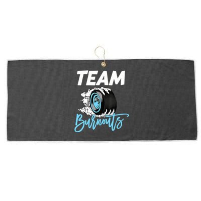 Burnouts Or Bows Team Boy Team Girl Gender Reveal Large Microfiber Waffle Golf Towel