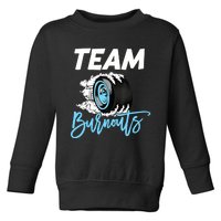 Burnouts Or Bows Team Boy Team Girl Gender Reveal Toddler Sweatshirt