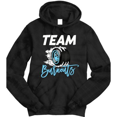 Burnouts Or Bows Team Boy Team Girl Gender Reveal Tie Dye Hoodie