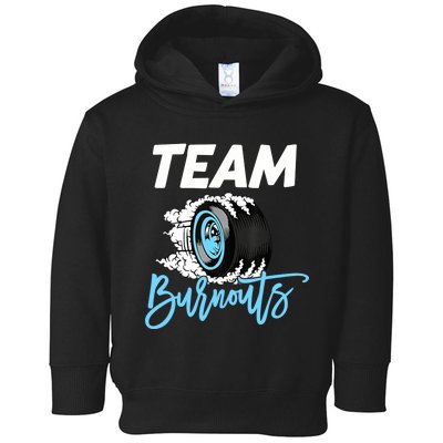 Burnouts Or Bows Team Boy Team Girl Gender Reveal Toddler Hoodie