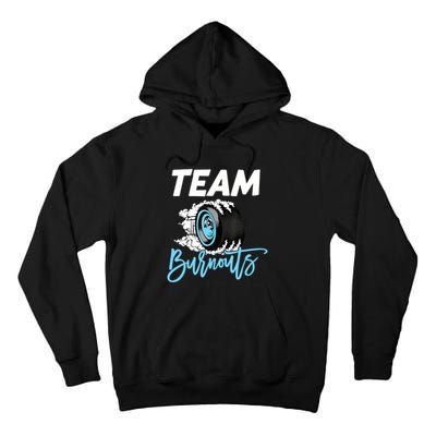 Burnouts Or Bows Team Boy Team Girl Gender Reveal Tall Hoodie