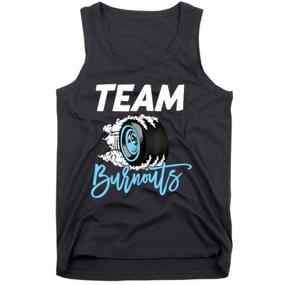 Burnouts Or Bows Team Boy Team Girl Gender Reveal Tank Top