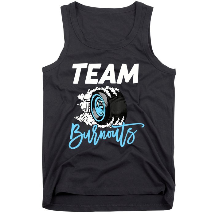 Burnouts Or Bows Team Boy Team Girl Gender Reveal Tank Top