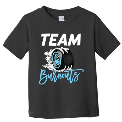 Burnouts Or Bows Team Boy Team Girl Gender Reveal Toddler T-Shirt