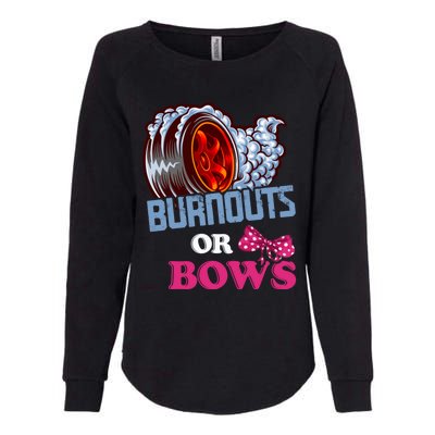 Burnouts Or Bows Gender Reveal Dad Mom Shower Party Cool Gift Womens California Wash Sweatshirt