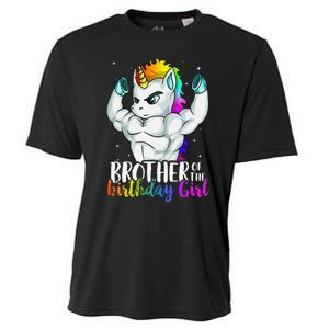 Brother of Birthday Unicorn Son Grandkid Nephew Cooling Performance Crew T-Shirt