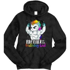 Brother of Birthday Unicorn Son Grandkid Nephew Tie Dye Hoodie