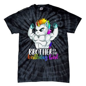 Brother of Birthday Unicorn Son Grandkid Nephew Tie-Dye T-Shirt