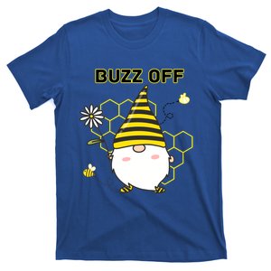 Buzz Off Bumblebee Honeycomb Gnome Flower Go Away Funny Gift T-Shirt