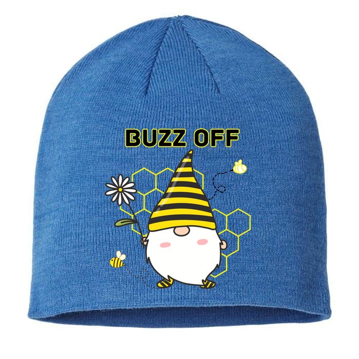 Buzz Off Bumblebee Honeycomb Gnome Flower Go Away Funny Gift Sustainable Beanie