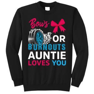 Burnouts Or Bows Auntie Loves You Gender Reveal Party Baby Sweatshirt