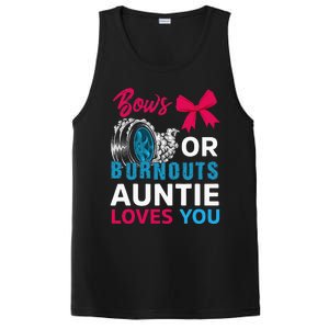 Burnouts Or Bows Auntie Loves You Gender Reveal Party Baby PosiCharge Competitor Tank