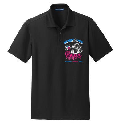  Burnouts or Bows Gender Reveal Baby Party Announcement Daddy Dry Zone Grid Polo