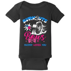  Burnouts or Bows Gender Reveal Baby Party Announcement Daddy Baby Bodysuit