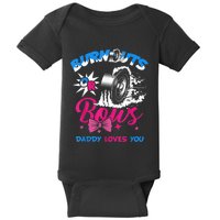  Burnouts or Bows Gender Reveal Baby Party Announcement Daddy Baby Bodysuit