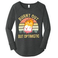 Burnt Out But Optimistic Retro Vintage Sunset Women's Perfect Tri Tunic Long Sleeve Shirt