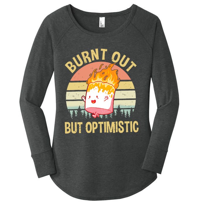 Burnt Out But Optimistic Retro Vintage Sunset Women's Perfect Tri Tunic Long Sleeve Shirt