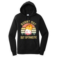 Burnt Out But Optimistic Retro Vintage Sunset Women's Pullover Hoodie