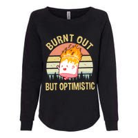 Burnt Out But Optimistic Retro Vintage Sunset Womens California Wash Sweatshirt