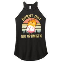 Burnt Out But Optimistic Retro Vintage Sunset Women's Perfect Tri Rocker Tank