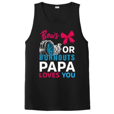 Burnouts or Bows Papa loves you Gender Reveal party Baby PosiCharge Competitor Tank