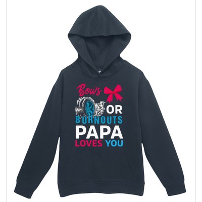 Burnouts or Bows Papa loves you Gender Reveal party Baby Urban Pullover Hoodie