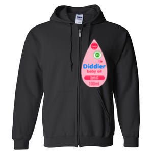 Baby Oil Bottle Halloween Costume Full Zip Hoodie