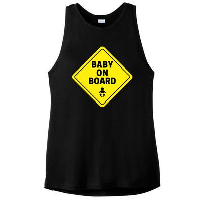 Baby On Board Ladies PosiCharge Tri-Blend Wicking Tank