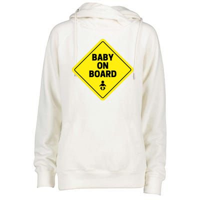 Baby On Board Womens Funnel Neck Pullover Hood