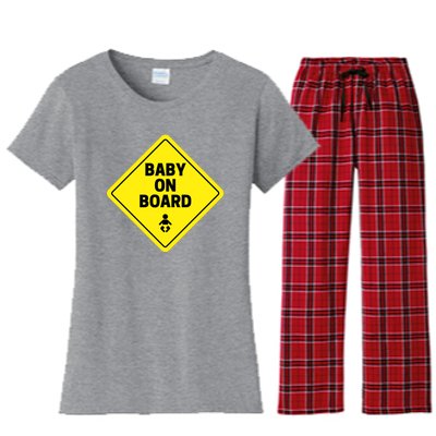 Baby On Board Women's Flannel Pajama Set