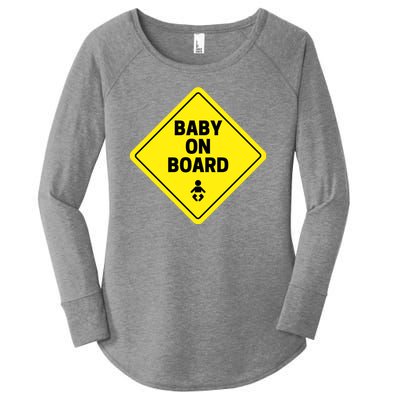 Baby On Board Women's Perfect Tri Tunic Long Sleeve Shirt