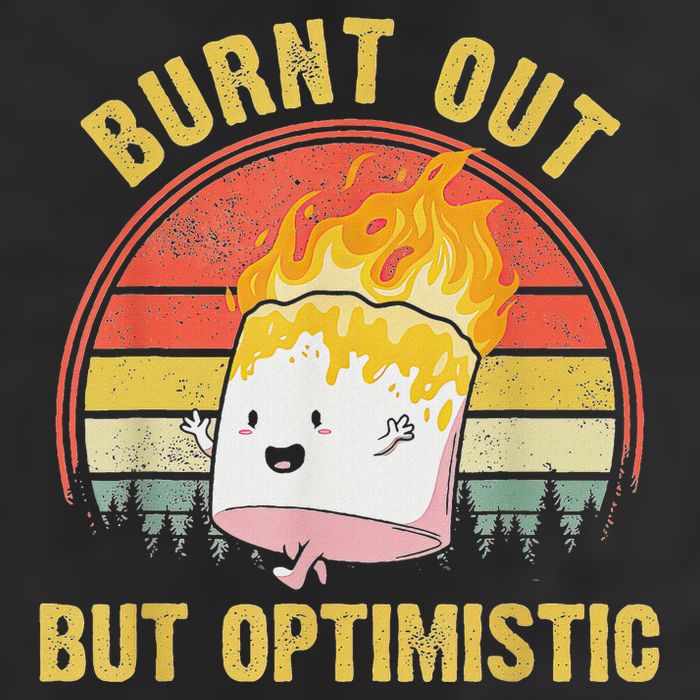 Burnt Out But Optimistic Cute Marshmallow For Camping Cool Comfort Performance Bucket Hat