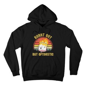 Burnt Out But Optimistic Cute Marshmallow For Camping Hoodie