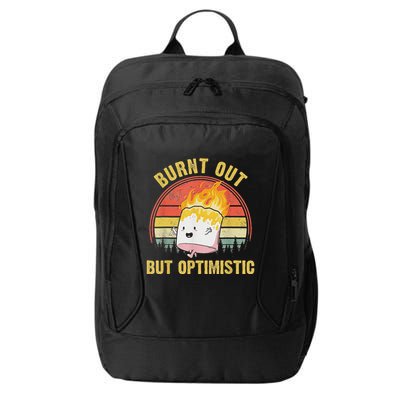 Burnt Out But Optimistic Cute Marshmallow For Camping City Backpack