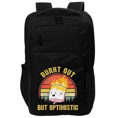 Burnt Out But Optimistic Cute Marshmallow For Camping Impact Tech Backpack