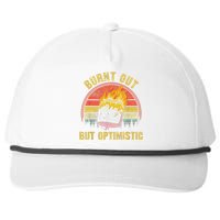 Burnt Out But Optimistic Cute Marshmallow For Camping Snapback Five-Panel Rope Hat