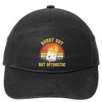 Burnt Out But Optimistic Cute Marshmallow For Camping 7-Panel Snapback Hat