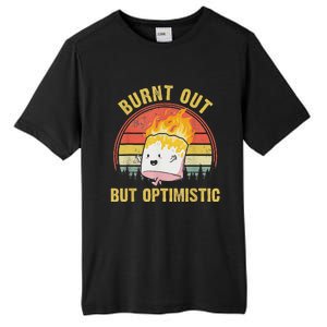 Burnt Out But Optimistic Cute Marshmallow For Camping Tall Fusion ChromaSoft Performance T-Shirt