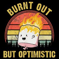 Burnt Out But Optimistic Cute Marshmallow For Camping Drawstring Bag