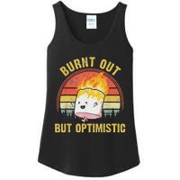 Burnt Out But Optimistic Cute Marshmallow For Camping Ladies Essential Tank