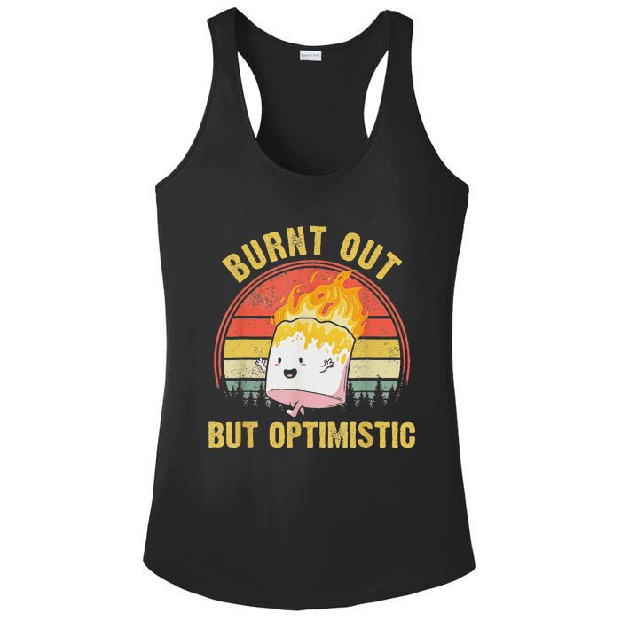 Burnt Out But Optimistic Cute Marshmallow For Camping Ladies PosiCharge Competitor Racerback Tank